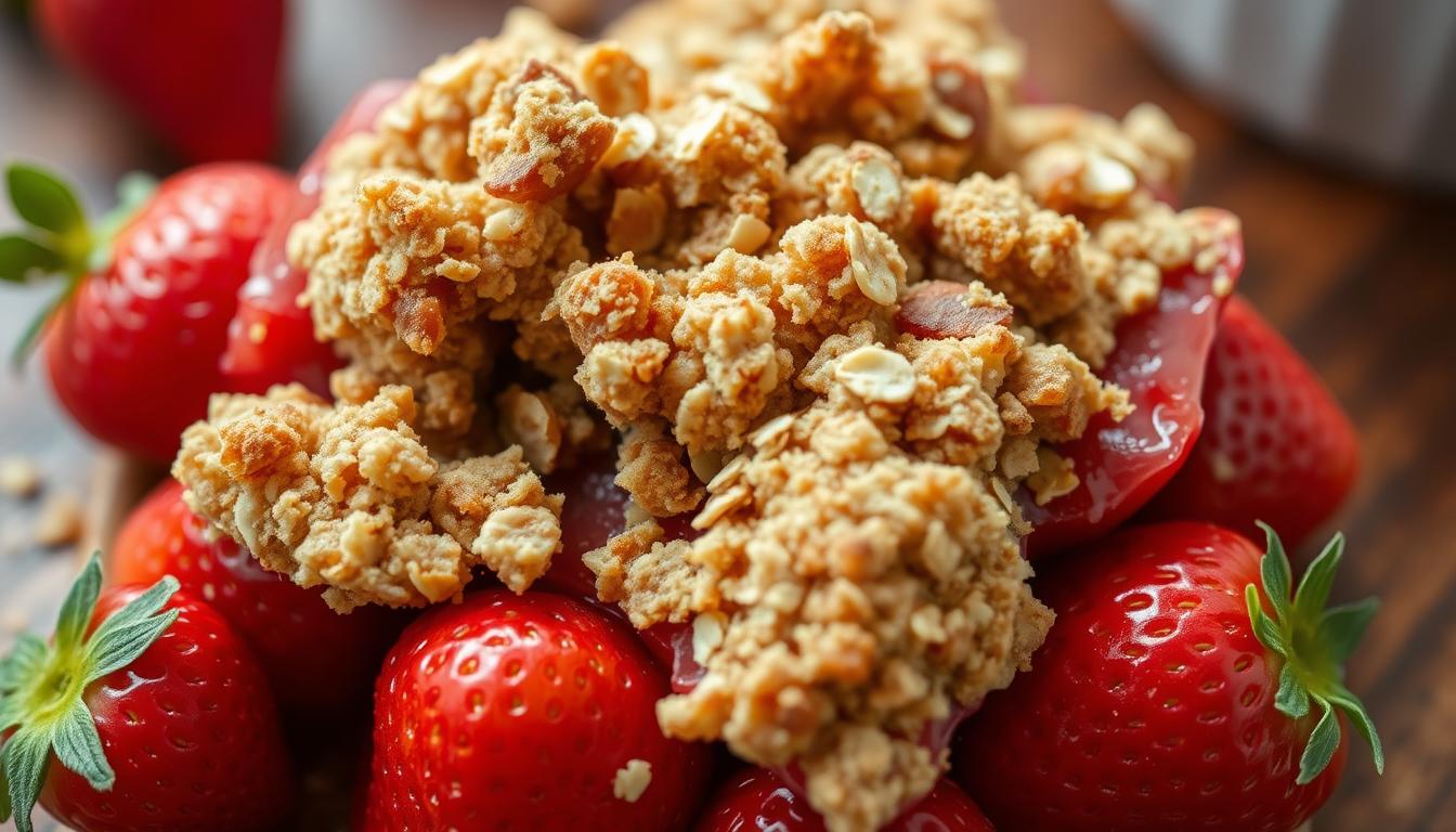 strawberry crumble